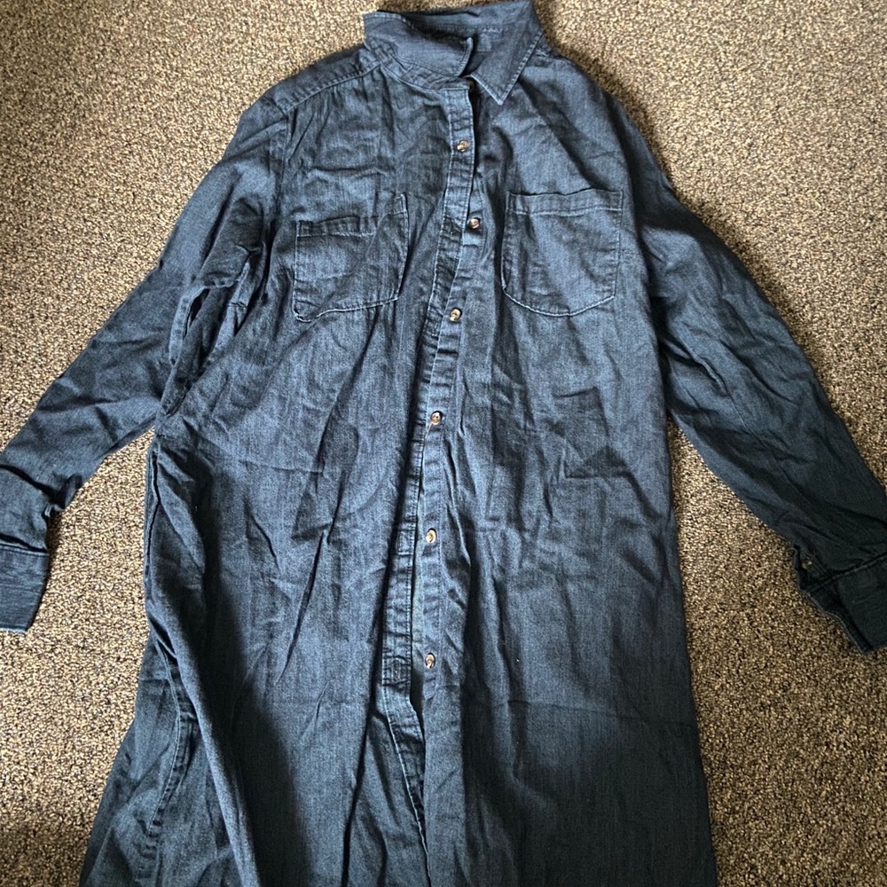 Jean-Like Button Up Dress